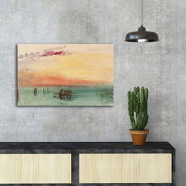 Wallity Lienzo Decorativo Venecia vista por Fusina de Joseph Turner (45 x 70 cm)